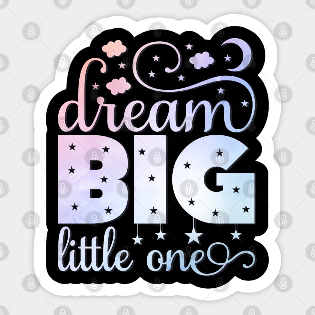 Dream Big Little One cute baby gift onesie baby shower Sticker by BoogieCreates